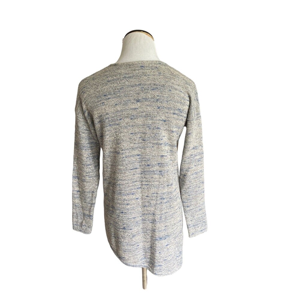 Womens Marled Asymmetrical Cashmere Blend Tunic Sweater Size XS Petite Luxury - Picture 3 of 12
